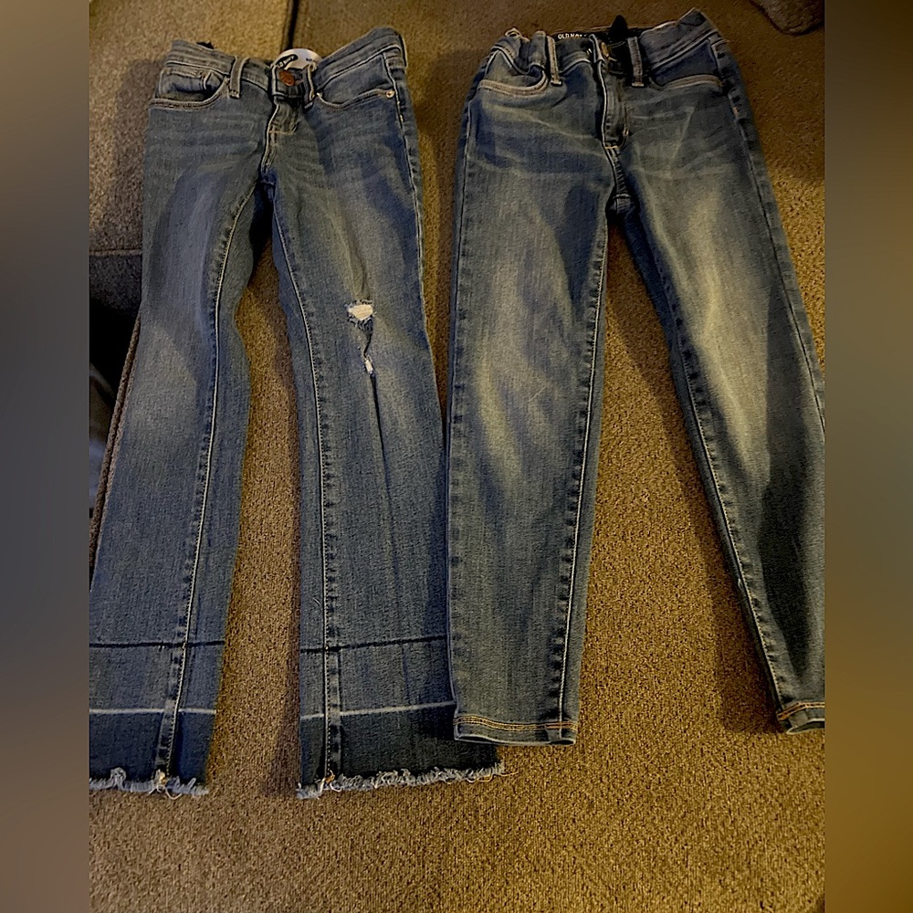 2 pair little girls size 7 old navy jeans